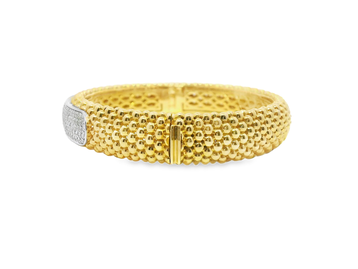 1.84CT Diamond Bangle 18k Yellow Gold