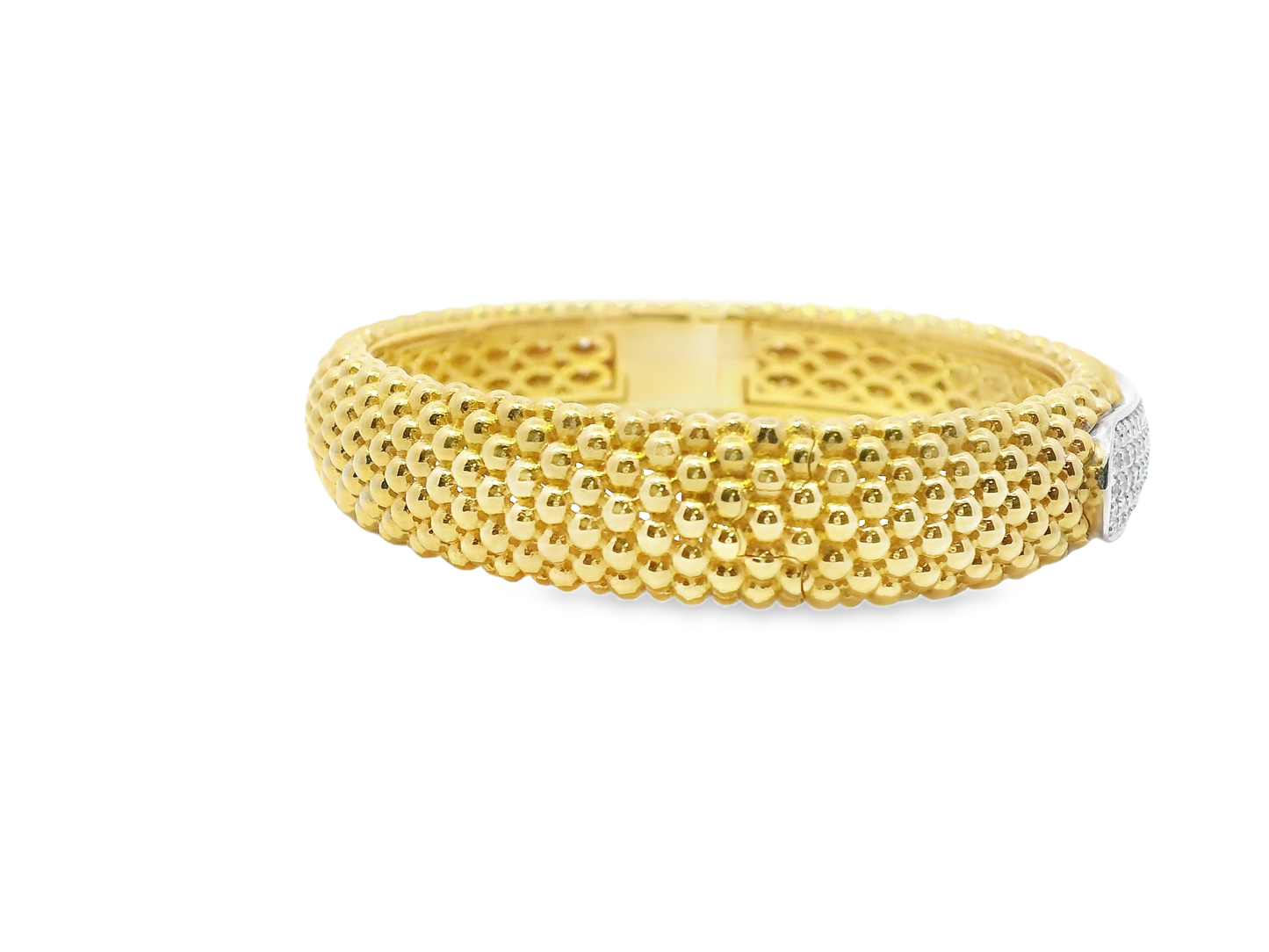 1.84CT Diamond Bangle 18k Yellow Gold