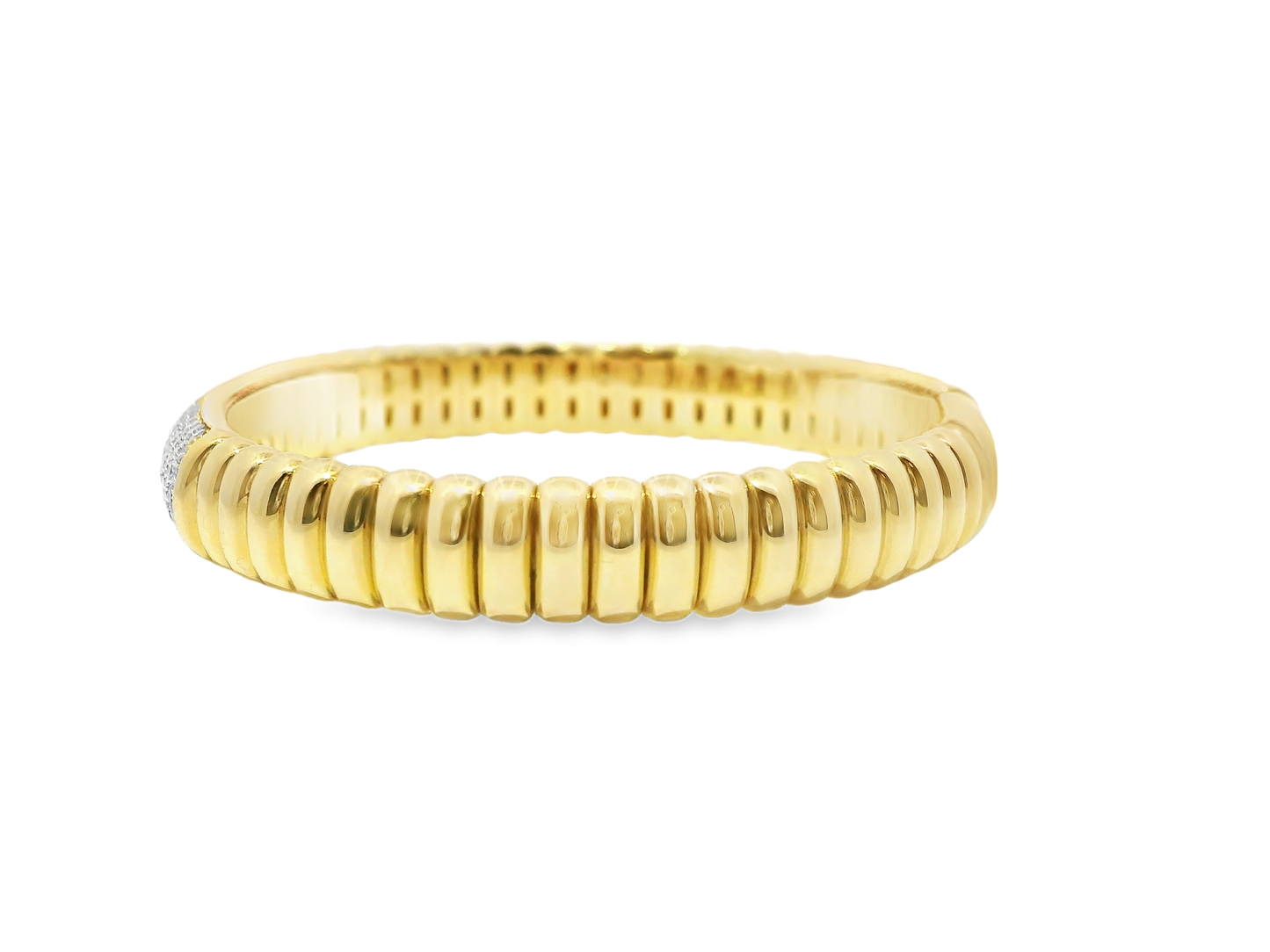 1.66CT Diamond Bangle 14k Yellow Gold