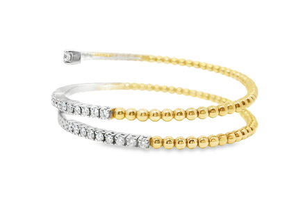 3.33CT Diamond Bangle 18k Yellow Gold