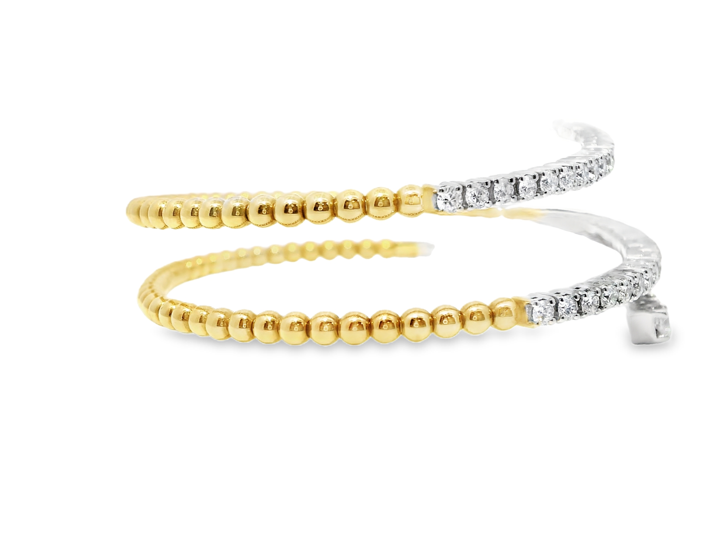 3.33CT Diamond Bangle 18k Yellow Gold