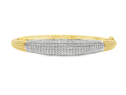 1.50Ct Diamond Bangle 14k Yellow Gold