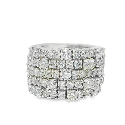 5.99CT Diamond Ring 18k White Gold