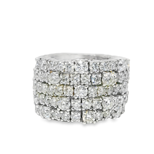 5.99CT Diamond Ring 18k White Gold