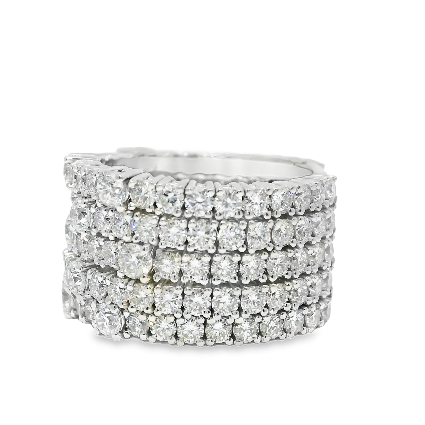 5.99CT Diamond Ring 18k White Gold