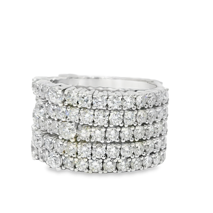 5.99CT Diamond Ring 18k White Gold