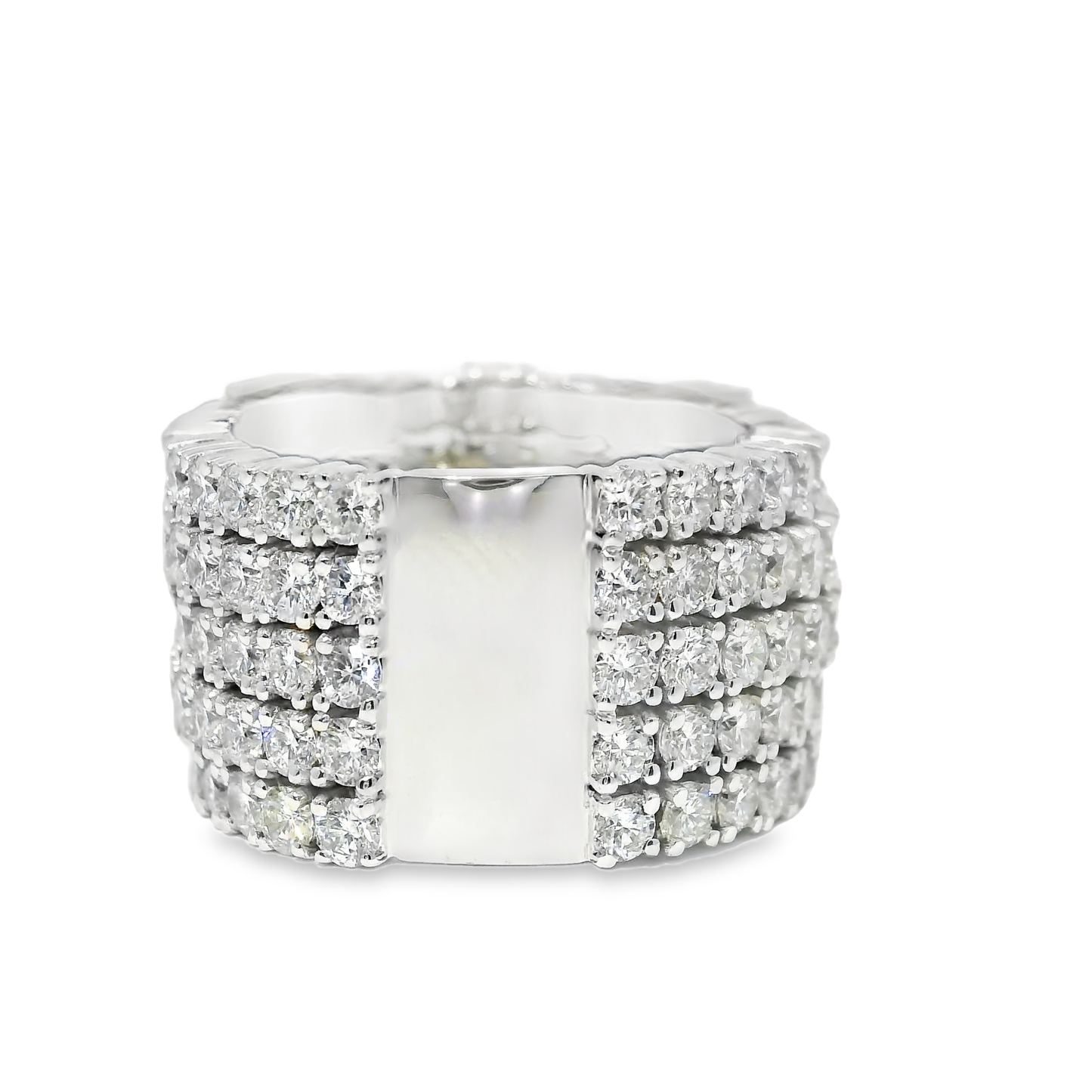 5.99CT Diamond Ring 18k White Gold