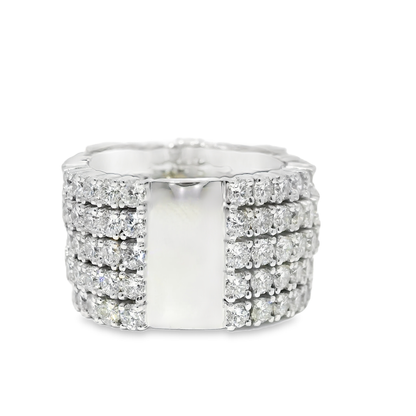 5.99CT Diamond Ring 18k White Gold