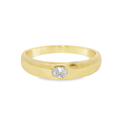 0.10CT Diamond Ring 18k Yellow Gold