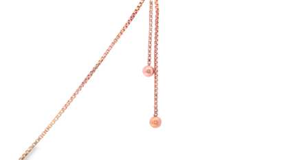 0.53CT Diamond Lariat Pendant 14k Rose Gold