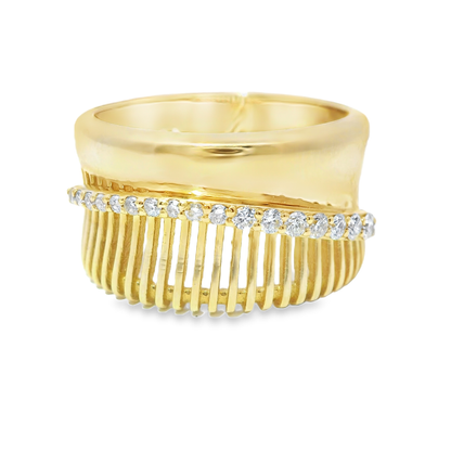 0.22CT Diamond Ring 14k Yellow Gold