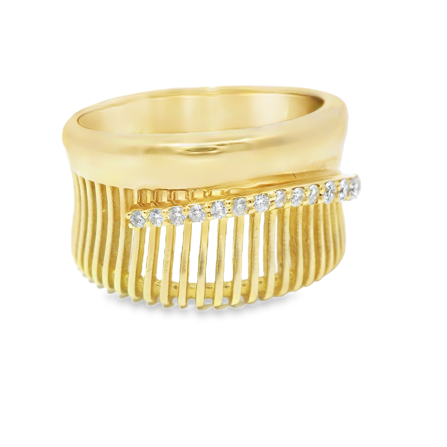 0.22CT Diamond Ring 14k Yellow Gold