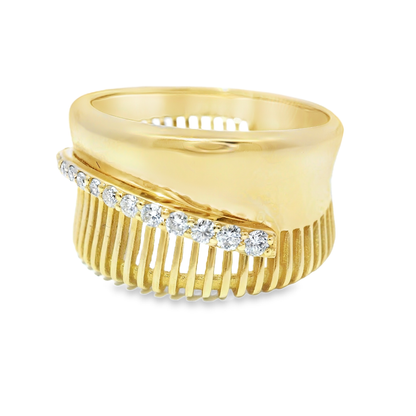 0.22CT Diamond Ring 14k Yellow Gold
