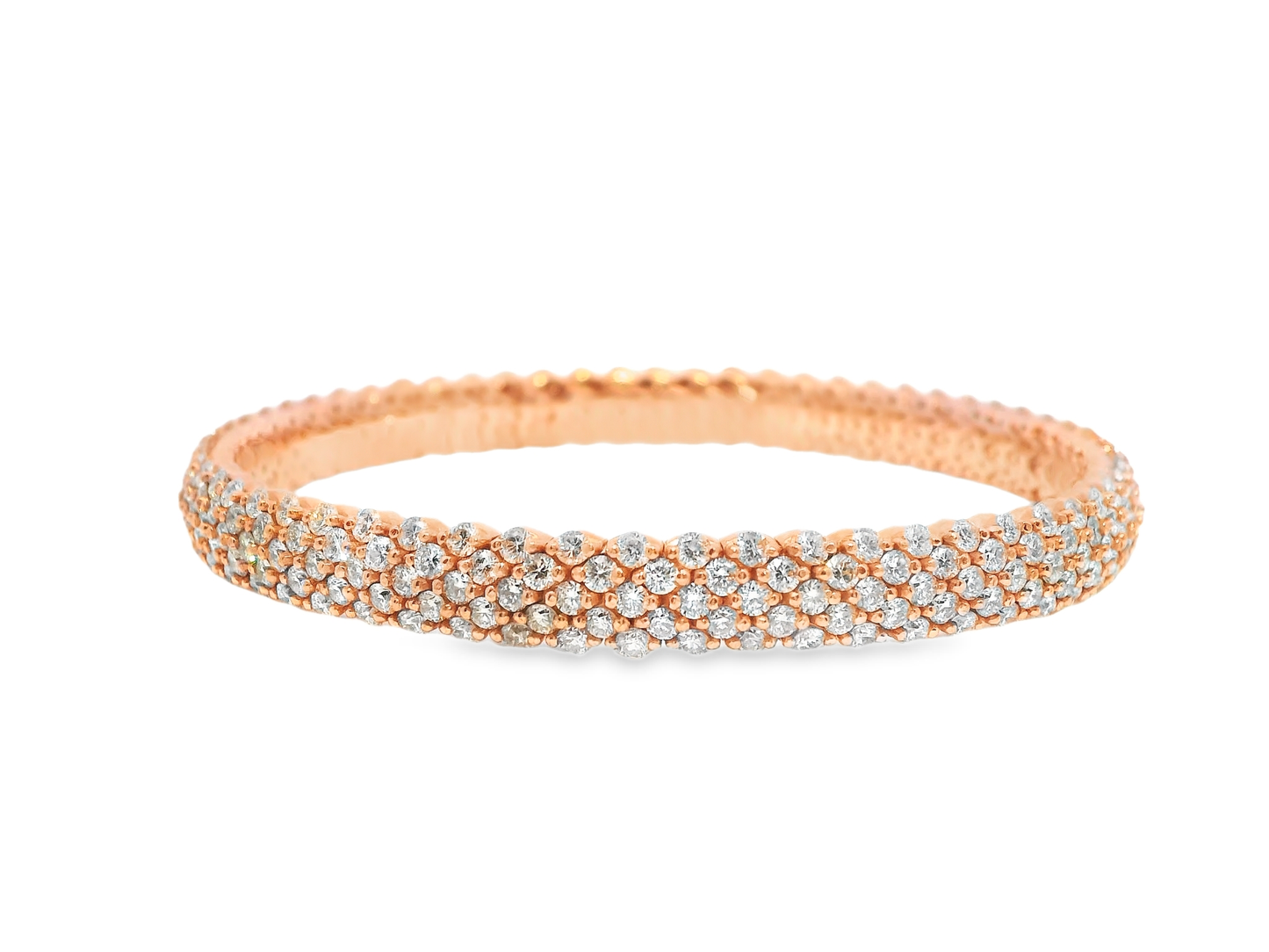 6.81Ct Diamond Bangle 18k Rose Gold
