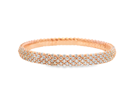 6.81Ct Diamond Bangle 18k Rose Gold