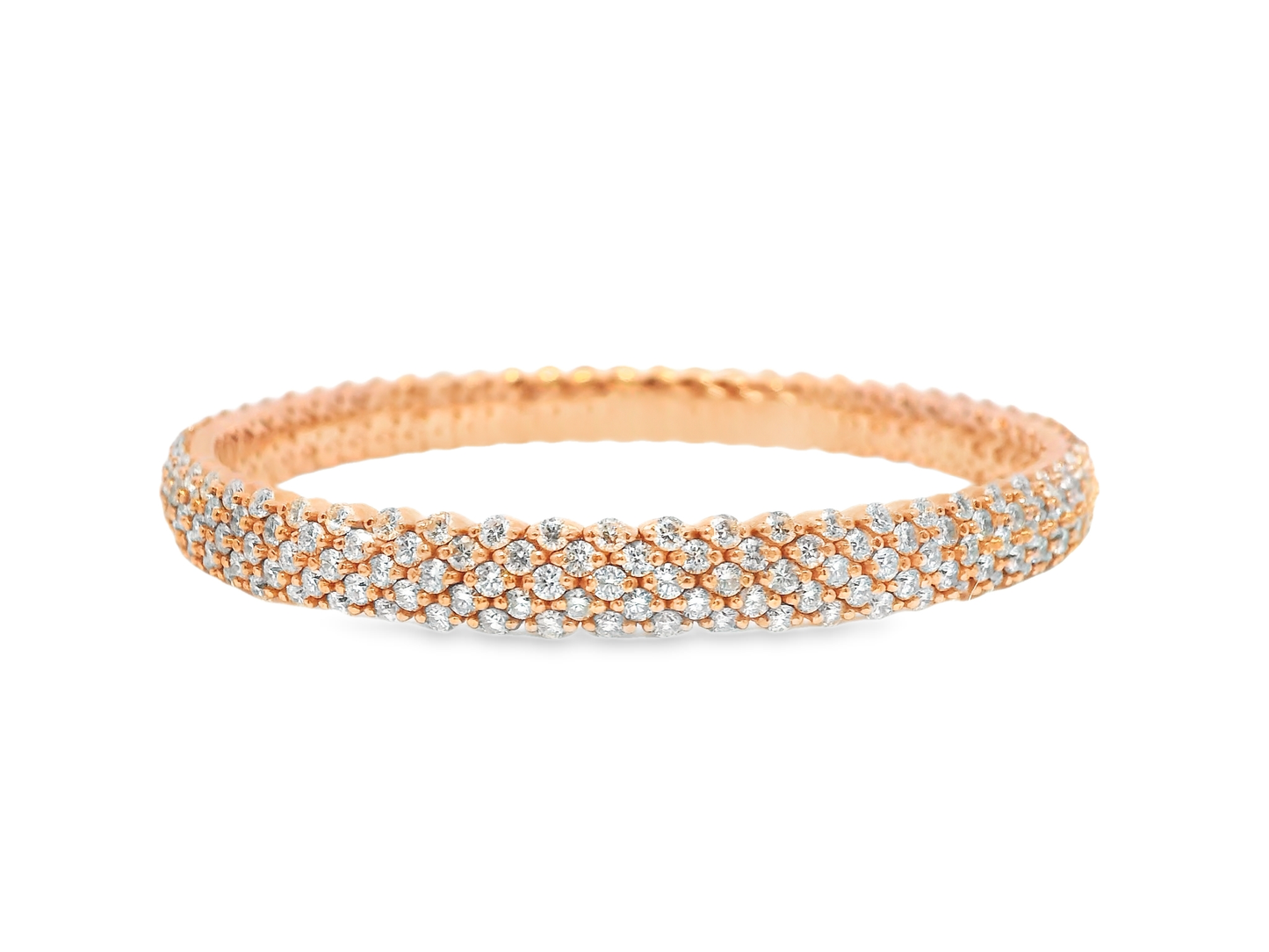 6.81Ct Diamond Bangle 18k Rose Gold