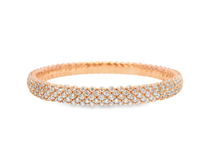 6.81Ct Diamond Bangle 18k Rose Gold