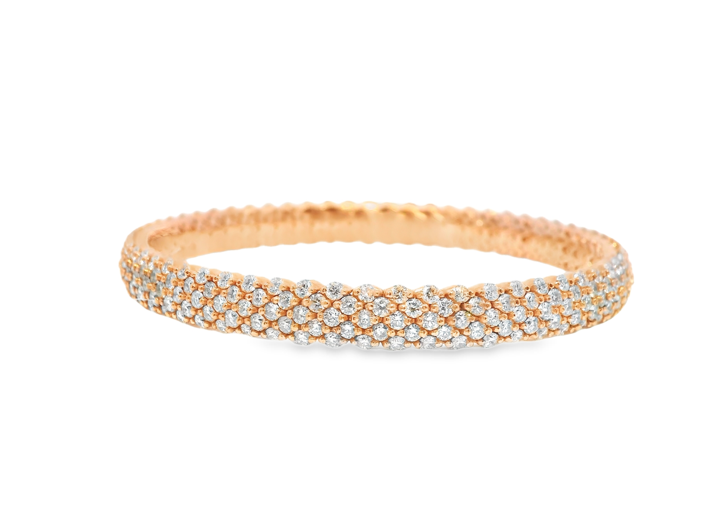 6.81Ct Diamond Bangle 18k Rose Gold