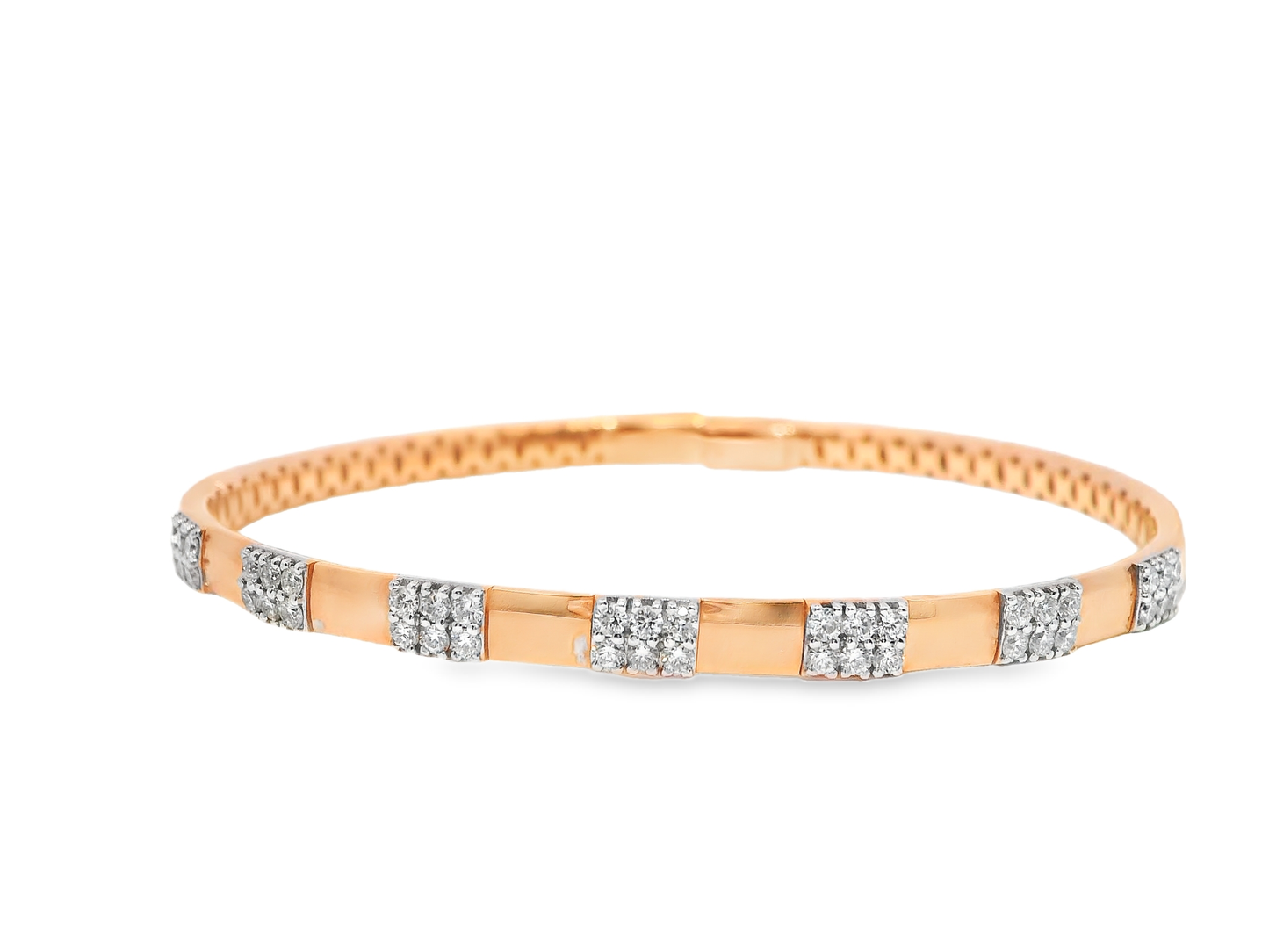 0.67CT Diamond Bangle 18k Rose Gold