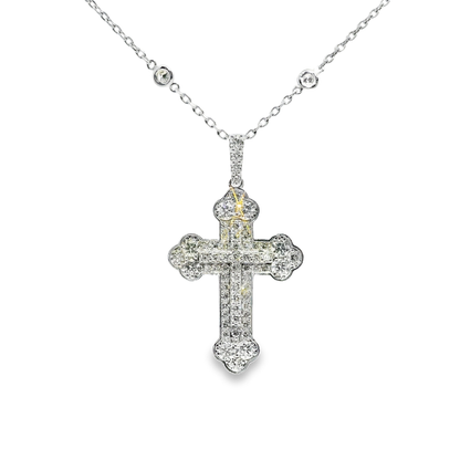 1.63Ct Diamond Pendant 14k White Gold