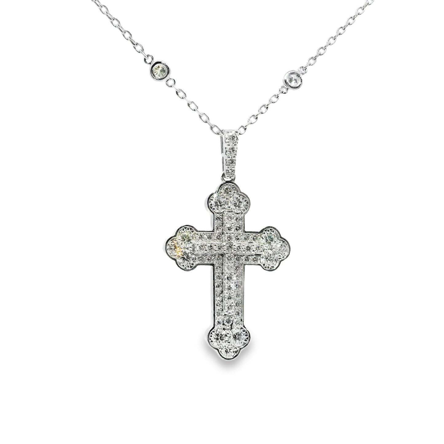 1.63Ct Diamond Pendant 14k White Gold