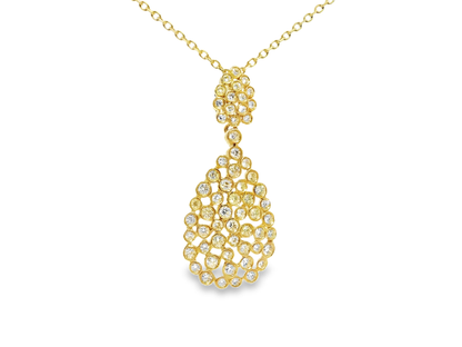 1.60CT Diamond Pendant 14k Yellow Gold