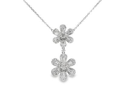 1.87CT Diamond Pendant 18k White Gold