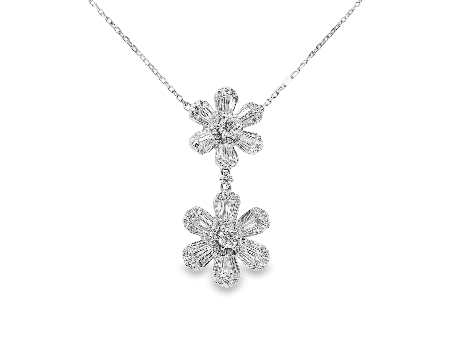 1.87CT Diamond Pendant 18k White Gold
