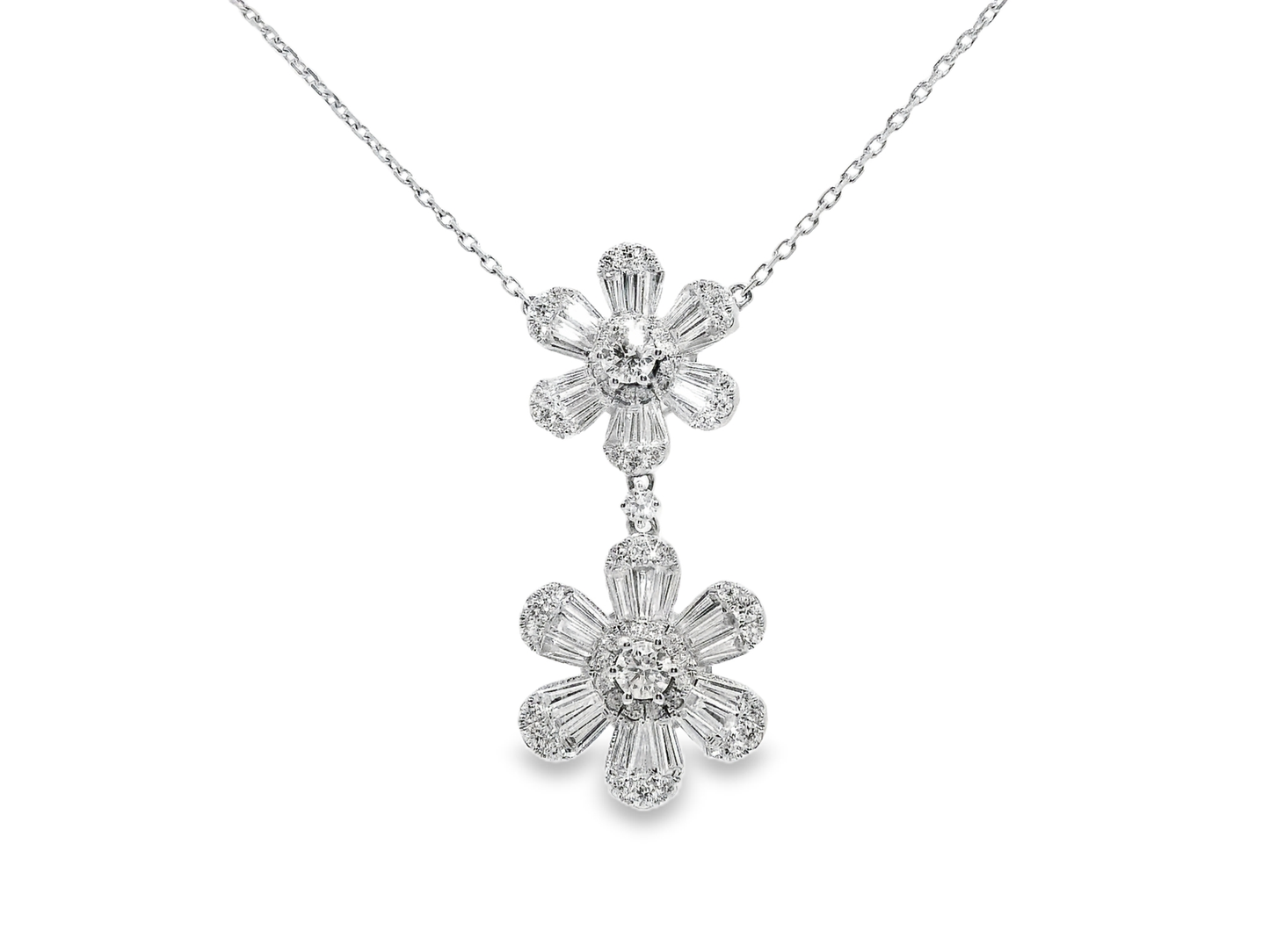1.87CT Diamond Pendant 18k White Gold