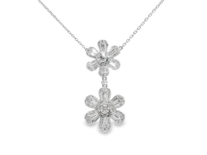 1.87CT Diamond Pendant 18k White Gold