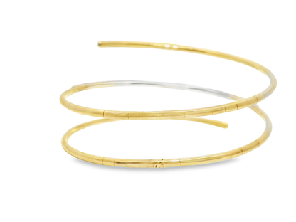 0.79CT Diamond Bangle 14k Yellow Gold