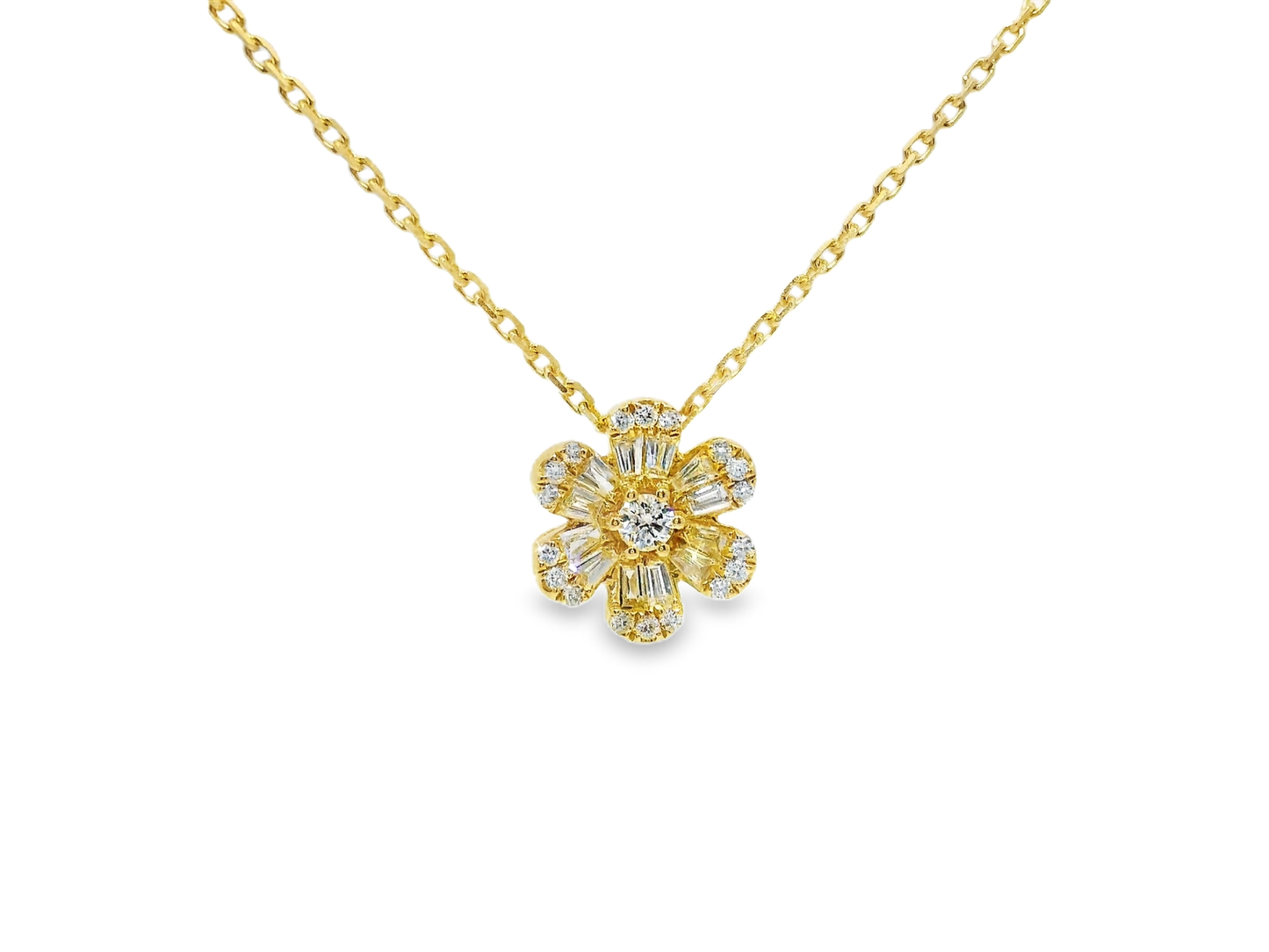 0.33CT Diamond Pendant 18k Yellow Gold