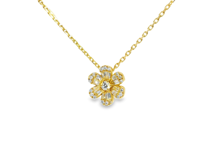 0.33CT Diamond Pendant 18k Yellow Gold