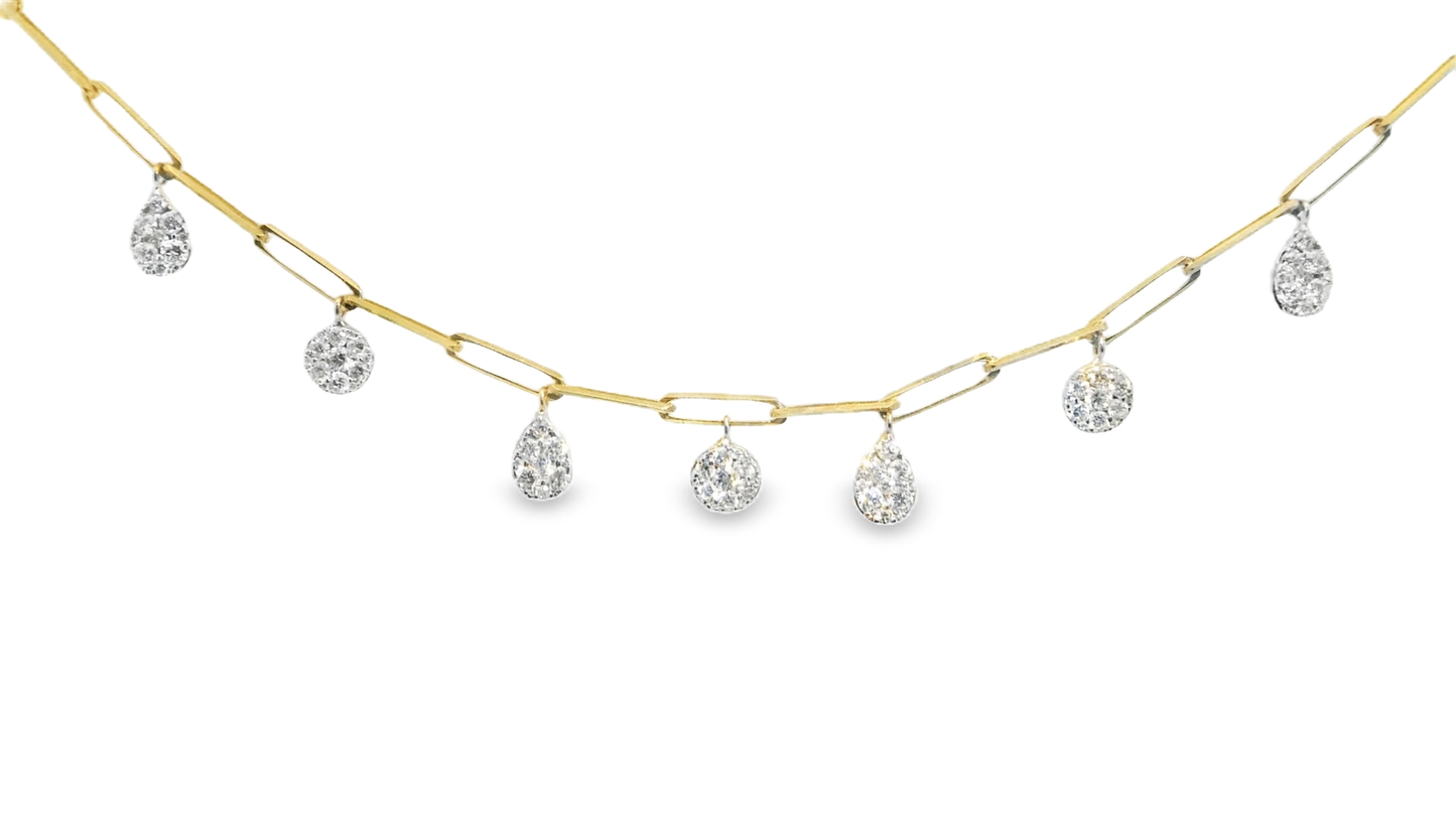 1.34CT Diamond Pendant 14k Yellow Gold