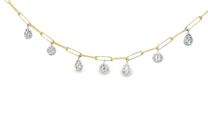 1.34CT Diamond Pendant 14k Yellow Gold