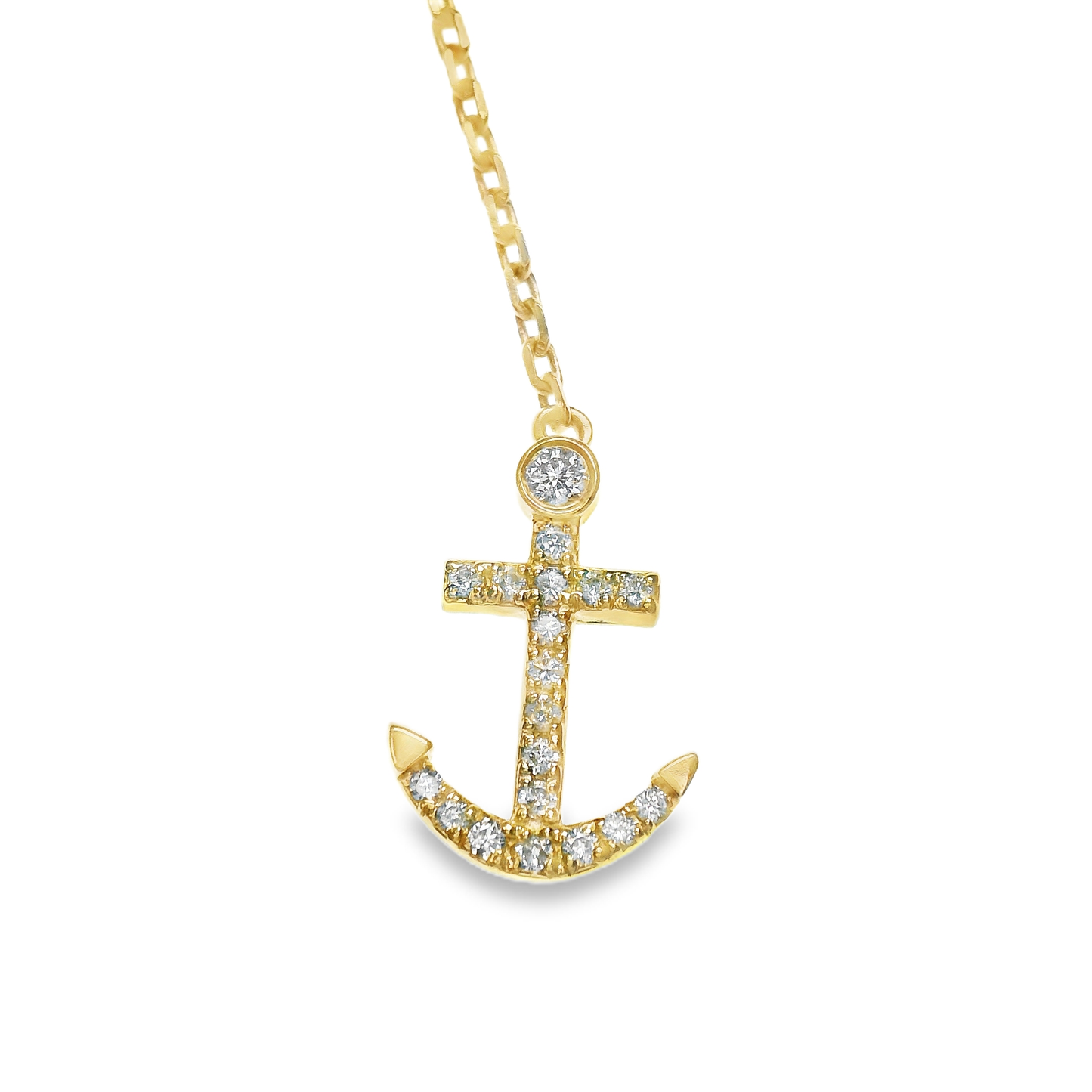 0.36CT Diamond Pendant 14k Yellow Gold
