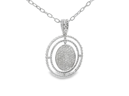 1.06CT Diamond Pendant 14k White Gold