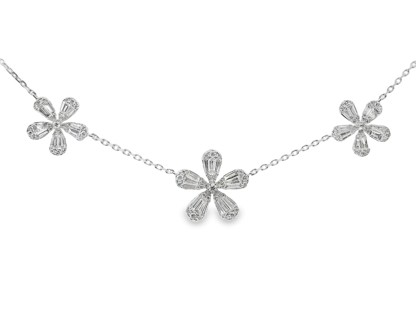 2.31CT Diamond Necklace 18k White Gold