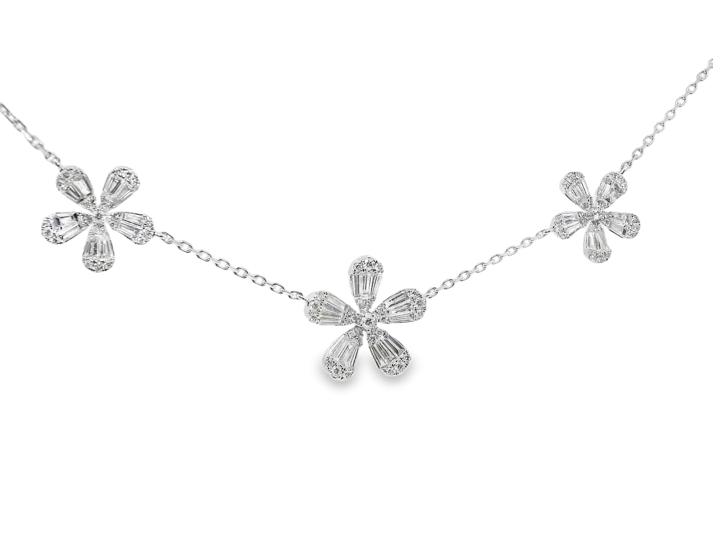 2.31CT Diamond Necklace 18k White Gold