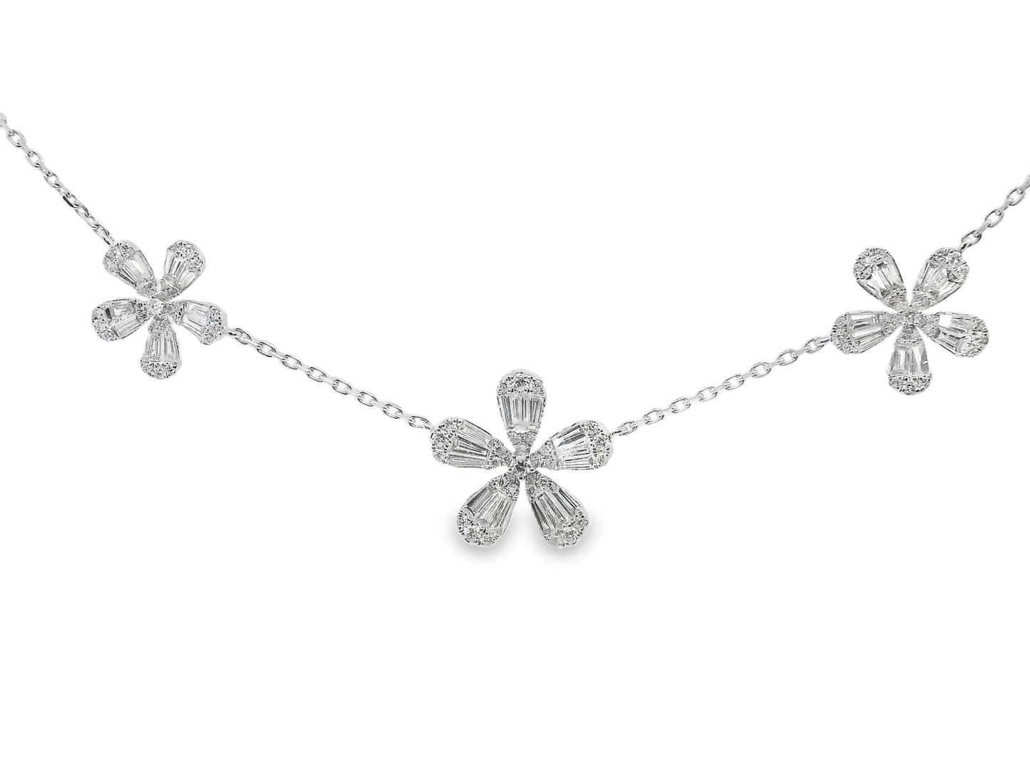 2.31CT Diamond Necklace 18k White Gold