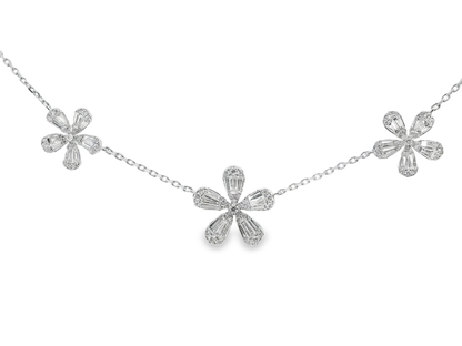 2.31CT Diamond Necklace 18k White Gold