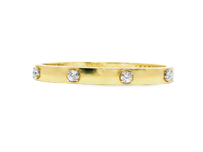 1.01CT Diamond Bangle 18k Yellow Gold