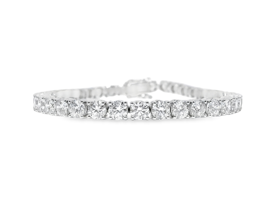 12.22CT Lab Diamond Bracelet 14k White Gold