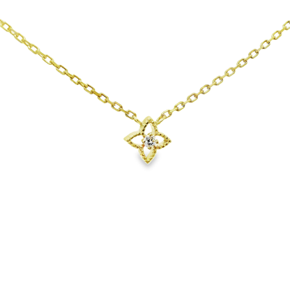 0.04CT diamond Pendant 14k Yellow Gold