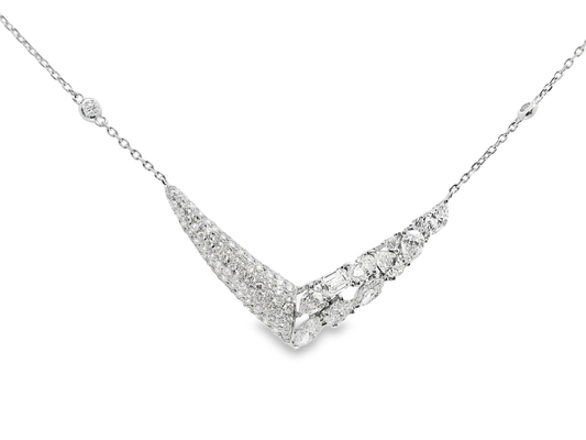 2.50CT Diamond Pendant 18k White Gold