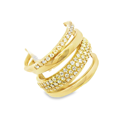 0.95CT Diamond Ring 14k Yellow Gold