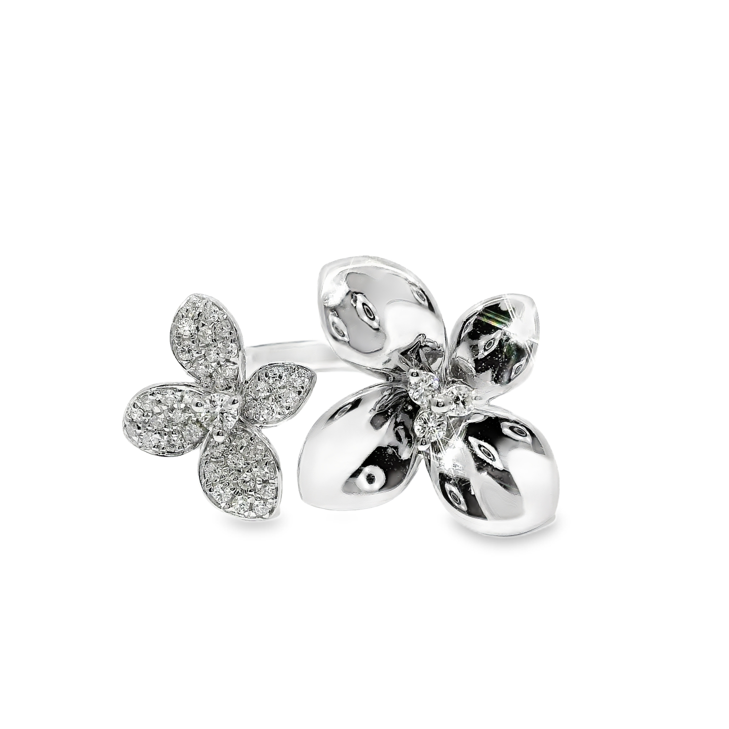 0.22CT Diamond Ring 14k White Gold