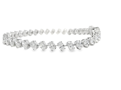 7.47 Ct Lab Diamond Bracelet 14k white Gold