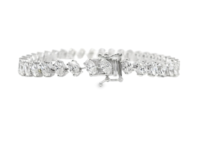 7.47 Ct Lab Diamond Bracelet 14k white Gold