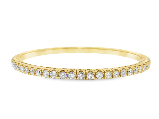 3.90 Ct diamond Bangle 18k Yellow Gold